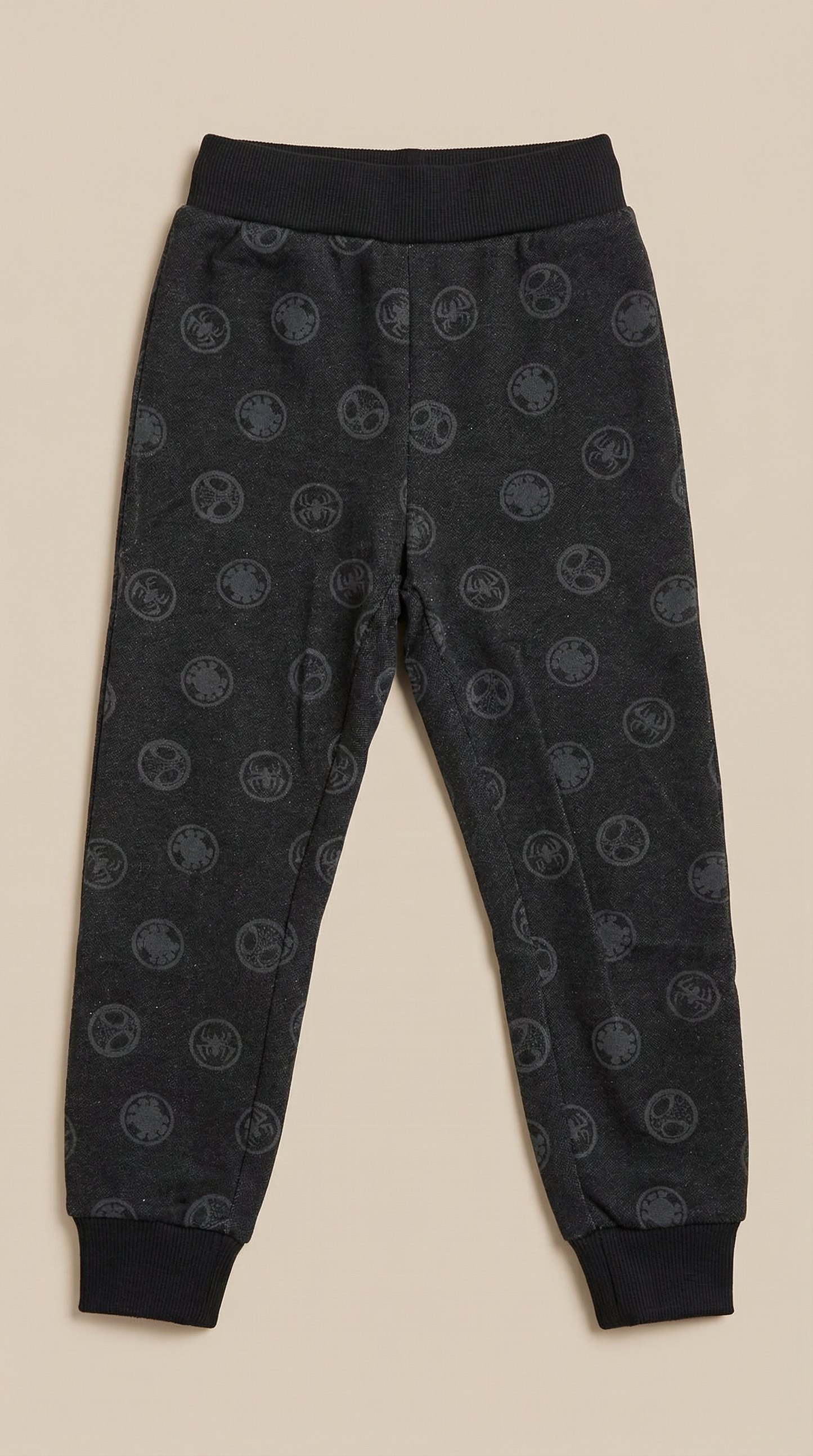 Charcoal Patterned Joggers - Japanese Inspired (3T)