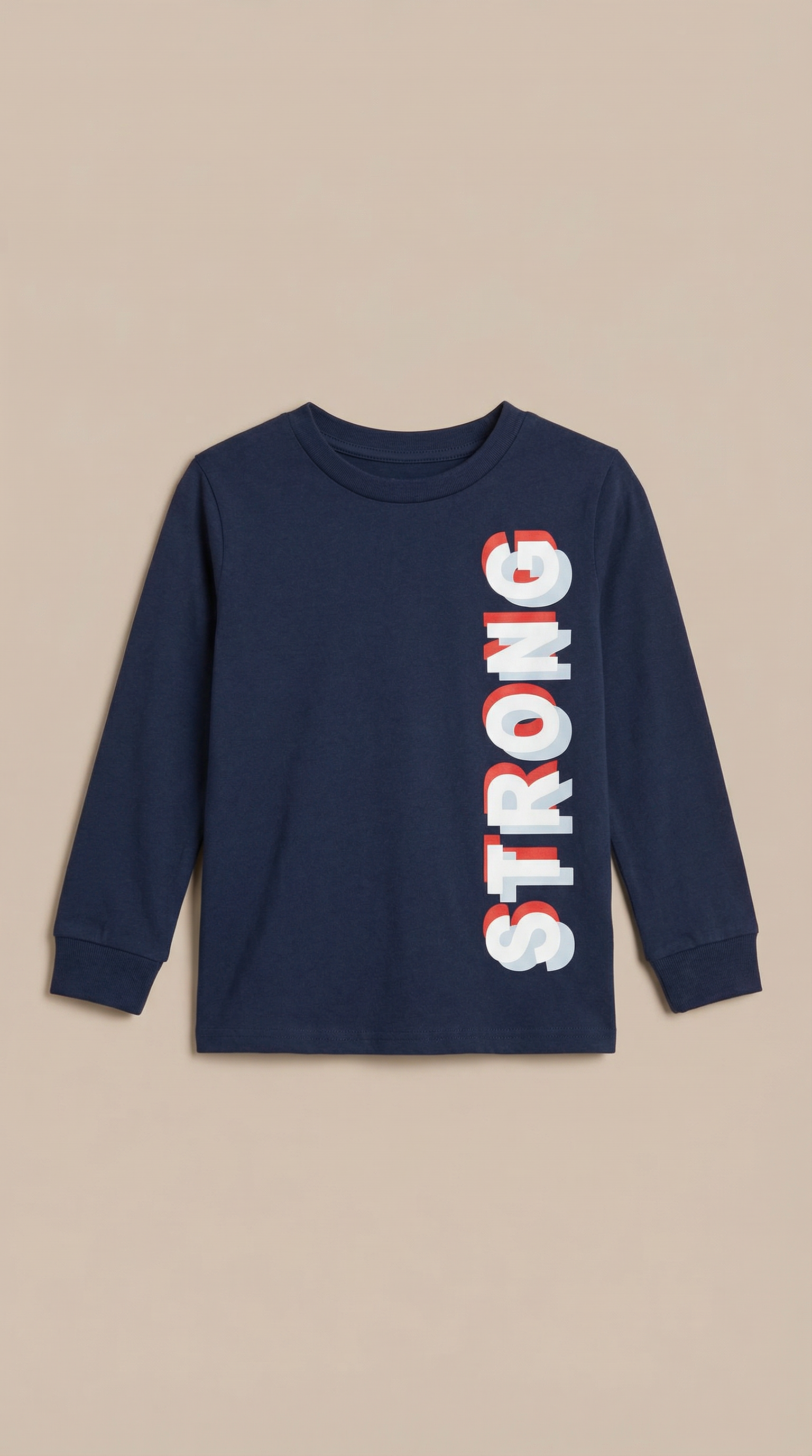 STRONG Long Sleeve T-Shirt - Navy (3T)