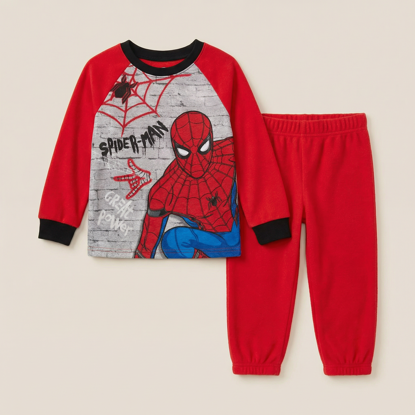 Spider-Man Graffiti Wall Matching Set - Shirt & Joggers (3T)