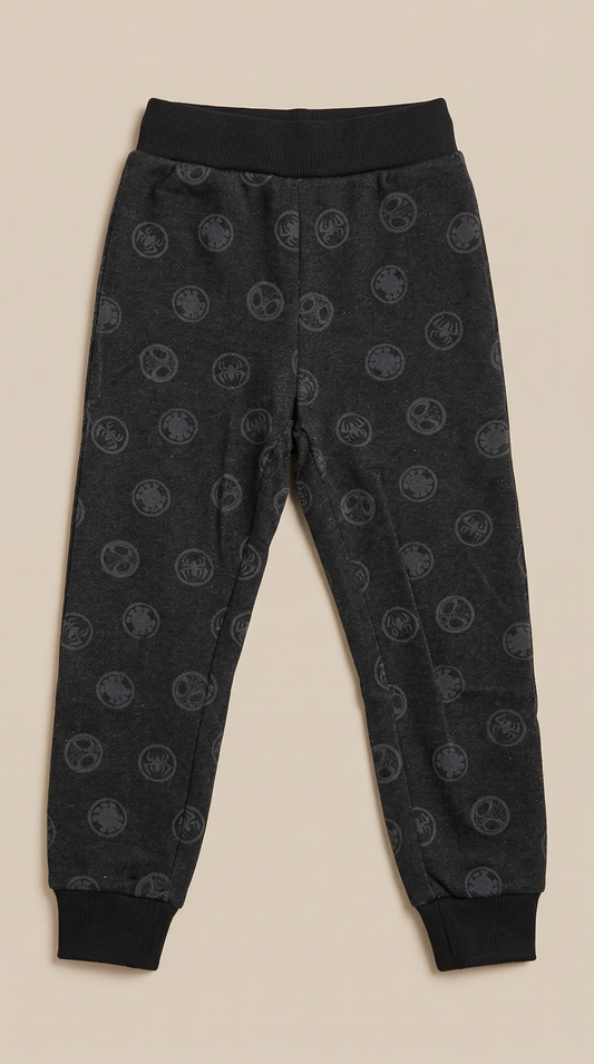 Charcoal Patterned Joggers - Japanese Inspired (3T)
