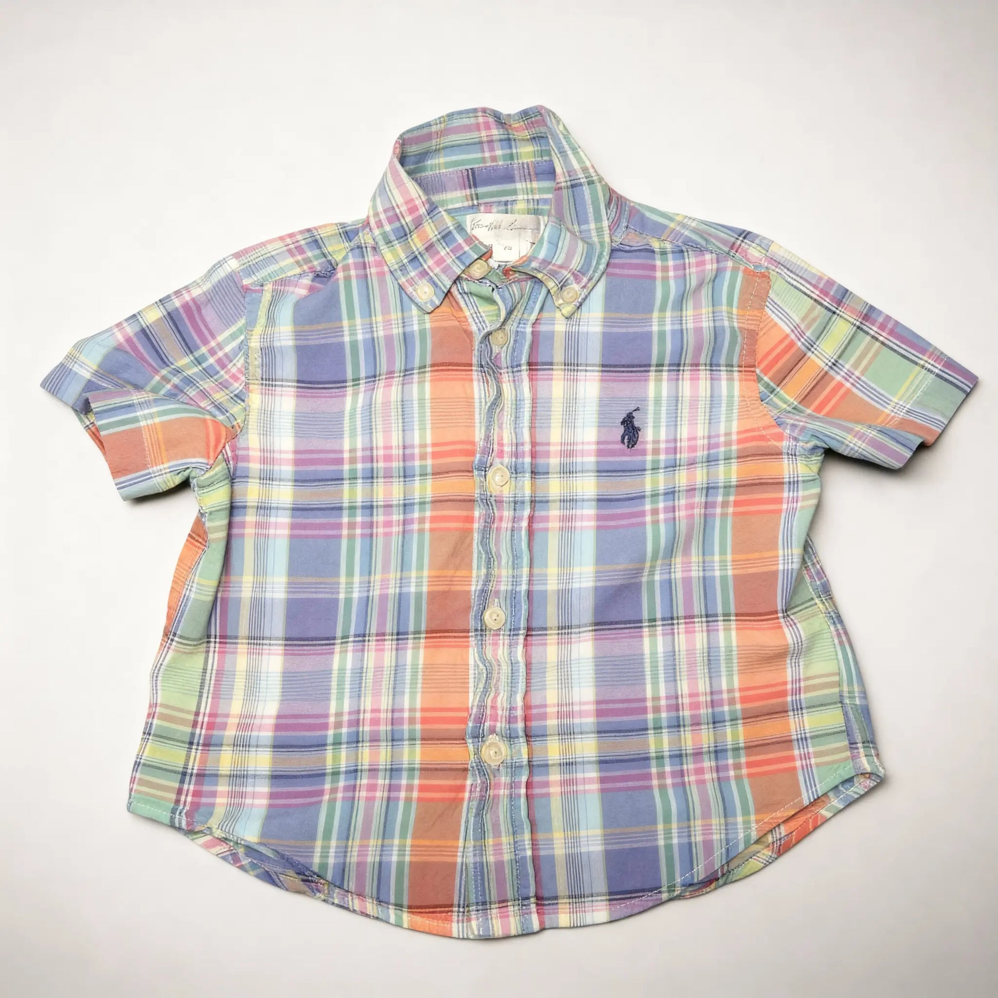 Ralph Lauren Colorful Plaid Button-Down Shirt (18M)