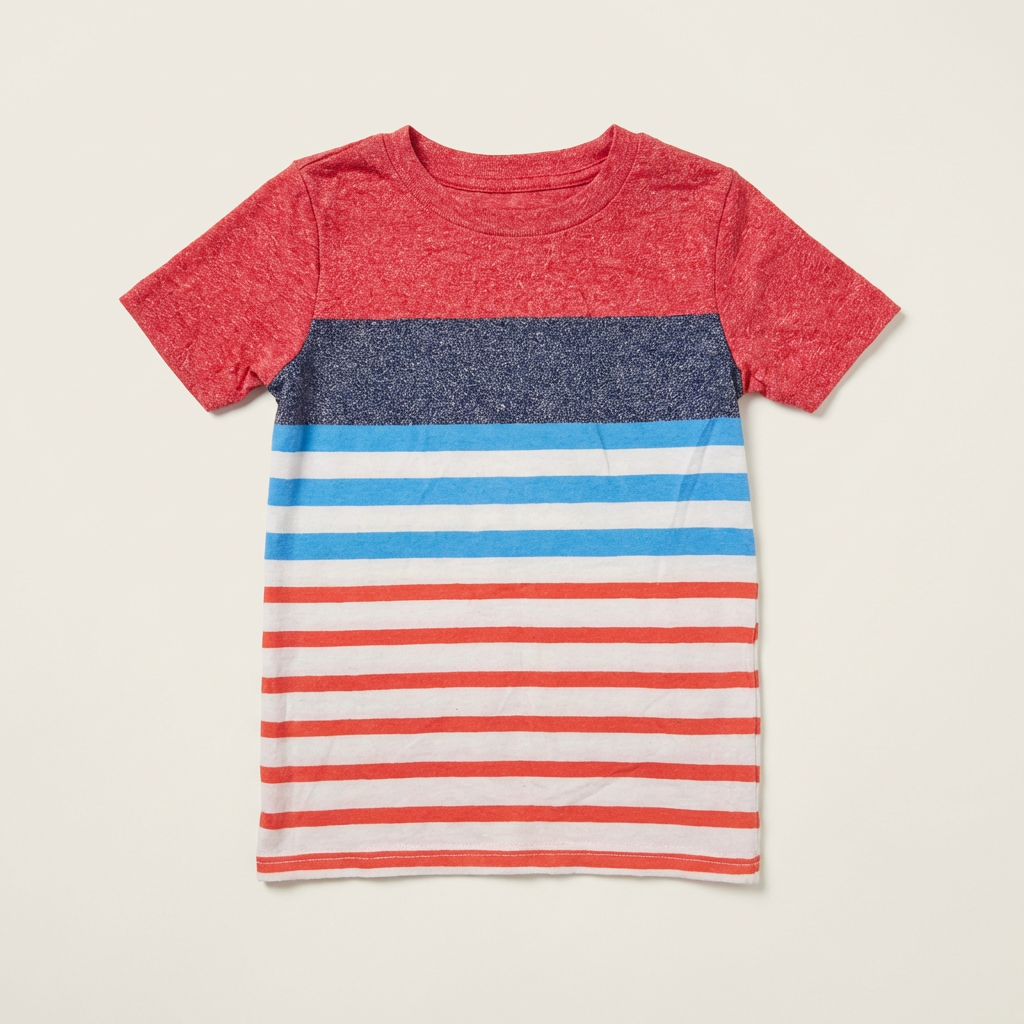 Patriotic Striped Color-Block T-Shirt (3T)