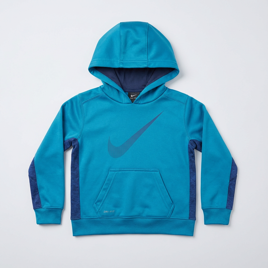 Turquoise Blue Nike Dri-FIT Hoodie for Kids (2T)