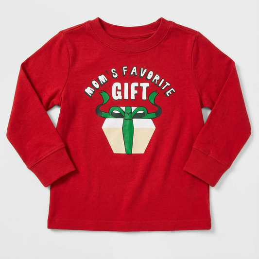 Mom's Favorite Gift Red Toddler Shirt (2T)